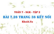 Bài 7.28 trang 38 Toán 7 Kết nối tri thức Tập 2